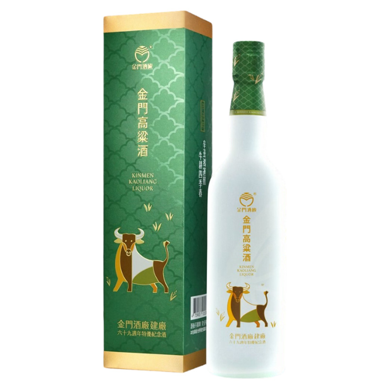 金門高粱建廠69周年特優紀念酒牛年玻璃瓶600ml | 酒成功詢價網